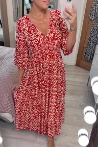 Sabrina - Lässiges Kleid mit V-Ausschnitt
