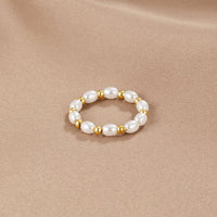 Perlenring Für Damen Mit Süßwasserperle Und Goldfinish Josefa Eleganter Minimalistischer Schmuck