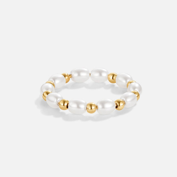 Perlenring Für Damen Mit Süßwasserperle Und Goldfinish Josefa Eleganter Minimalistischer Schmuck