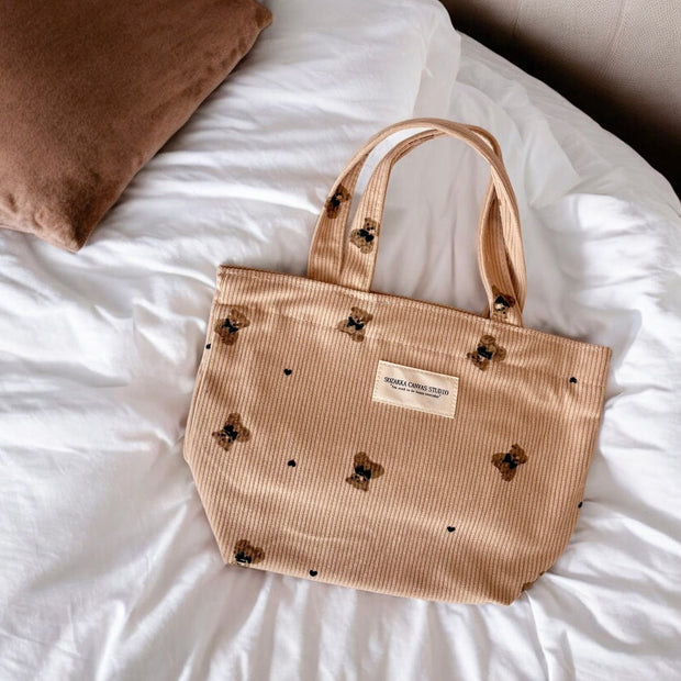 Teddybär Kosmetiktaschen aus Cord