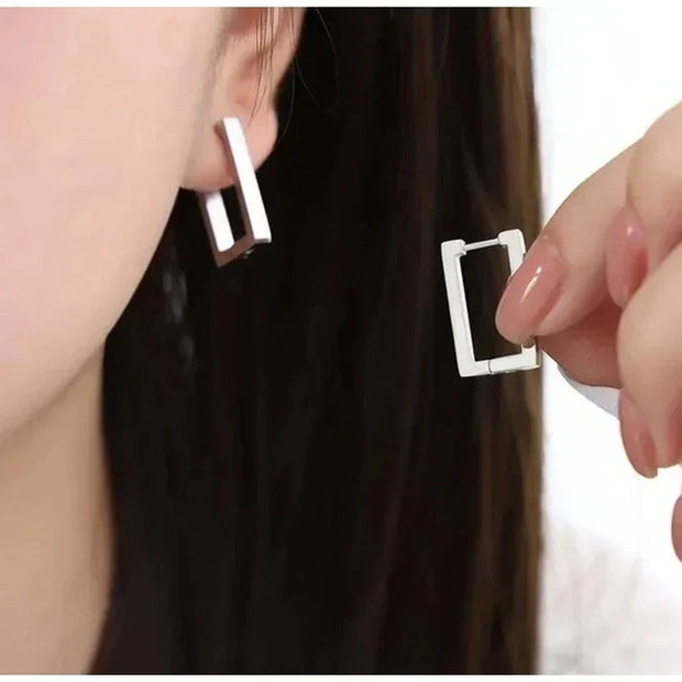 Ohrstecker Quadratische Eleganz Talisa Geometrische Minimalistische Ohrringe Mit Poliertem Gold Finish Reflektieren Licht