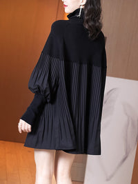 Amelie - Strickpullover mit plissiertem Rollkragen für Frauen