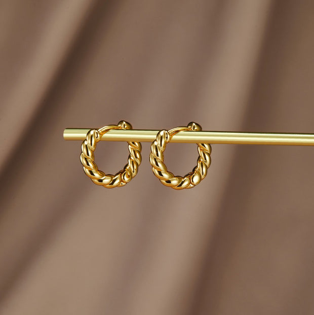 Ohrringe Luna Twist Melusine Feines Gewebeoptik Design Mit Glänzendem Finish Und Diskrete Eleganz