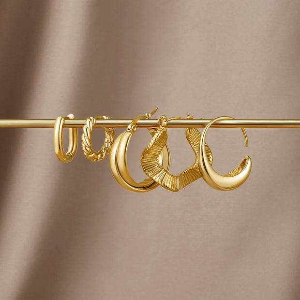 Ohrringe Luna Twist Melusine Feines Gewebeoptik Design Mit Glänzendem Finish Und Diskrete Eleganz