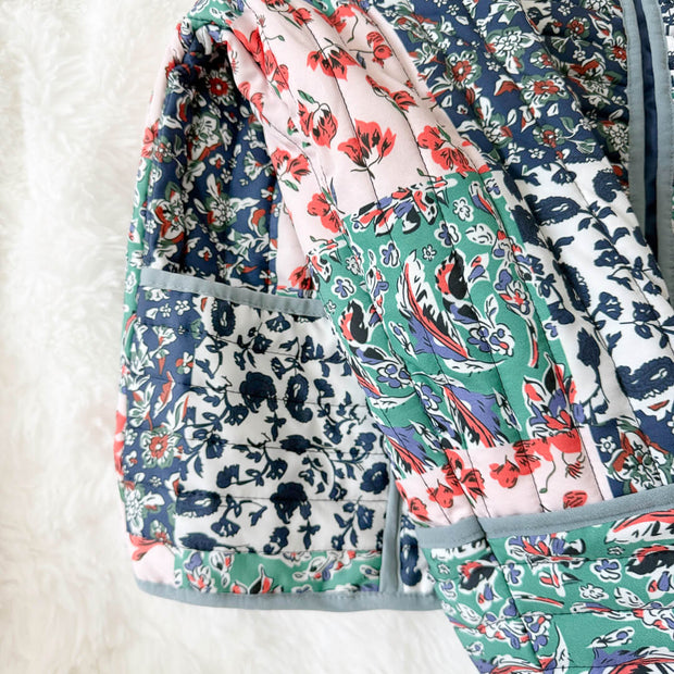Hazel gesteppte Patchwork-Jacke
