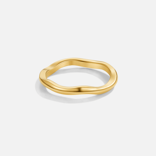 Damenring Für Frauen Feine Welle Yasmin Organisches Minimalistisches Design Für Den Alltag