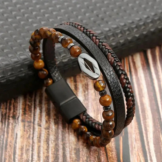 Elegantes Vintage Luxuslederarmband Im Vintage Stil Zeitloses Accessoire Für Jeden Anlass
