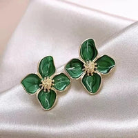 Verónica Emaille Blumen Ohrringe Eleganter Stil Florales Design Schmuck Accessoire