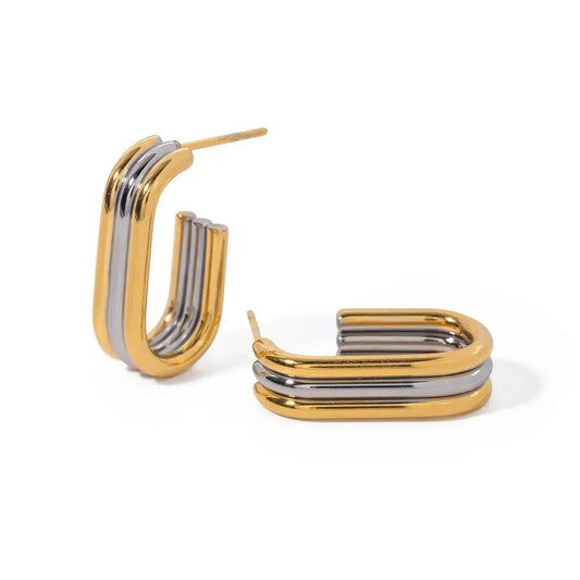 Ohrstecker Helix Halo Nalani Modernes Geometrisches Design In Gold Und Silbertönen Elegante Originalität Und Stil