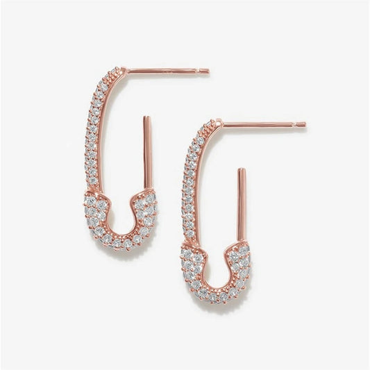 Umwerfende Pinien Tropfen Ohrringe Paola Mit Roségold Finish Und Kristalle Für Eleganten Glanz