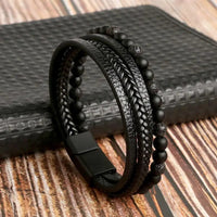 Elite Vintage Luxuslederarmband Aus Echtem Leder Stilvolles Herrenarmband Vielseitiges Schmuckstück Für Alltagsoutfits