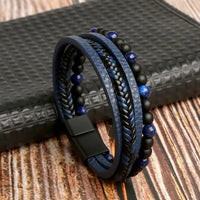 Elite Vintage Luxuslederarmband Aus Echtem Leder Stilvolles Herrenarmband Vielseitiges Schmuckstück Für Alltagsoutfits
