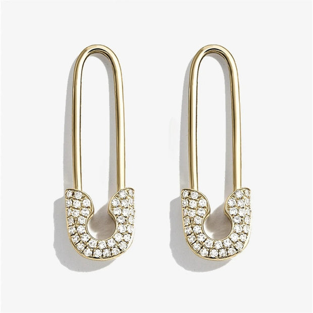 Martina Kristall Tropfen Ohrringe Elegante Lange Tropfenform Mit Goldener Basis Und Glitzernden Kristallen