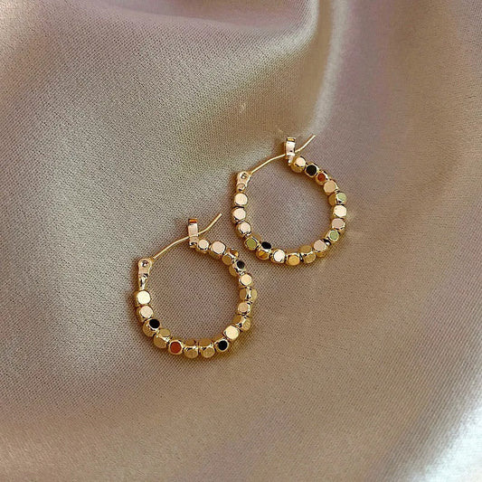 Ohrstecker Hoop Ohrringe Mit Glänzenden Kreisen Elegantes Leuchtendes Kreisdesign Celestine