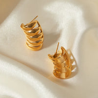 Ohrringe Aura Swirls Spiraldesign Mit Glänzenden Lichtreflexen Modern Elegant Für Gesichtsform Mira
