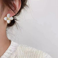 Verónica Emaille Blumen Ohrringe Eleganter Stil Florales Design Schmuck Accessoire