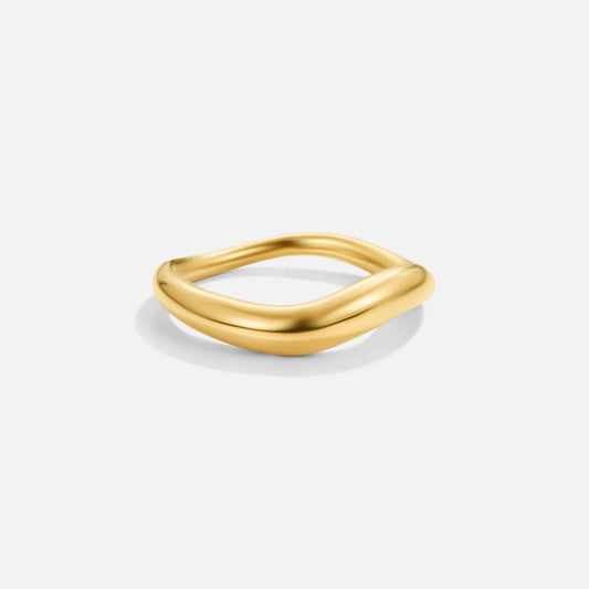 Damensring Mit Feiner Goldwelle Minimalistisches Design Inspiriert Von Meeresformen Jacinta Für Alltag Und Anlässe