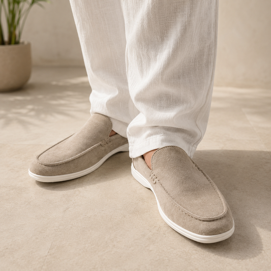Einfarbige Herren-Mokassins im Herbst-Look – Gerald
