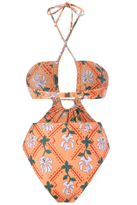 Ocean Chic - Bedrucktes zweiteiliges Badeset mit Kordelzug