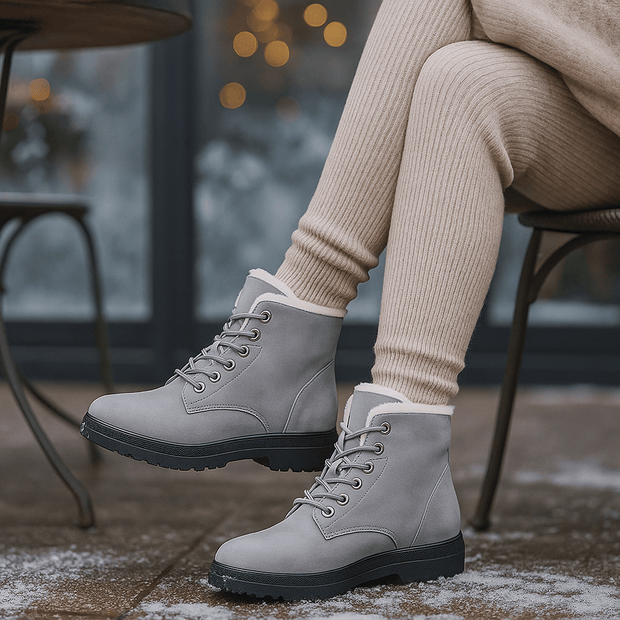 Damen-Stiefeletten mit Plüsch-Effekt - Lirenne