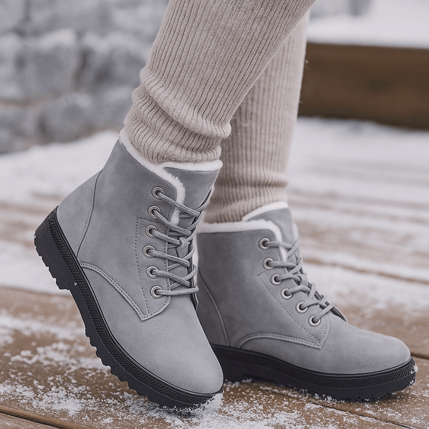 Damen-Stiefeletten mit Plüsch-Effekt - Lirenne