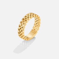 Ring Für Damen - Kátia Mit Geflochtenem Gliederdesign Im Goldton Gepoliert Vielseitiges Schmuckstück