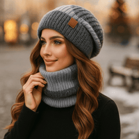 Weiche Wintermütze und Schal für Damen - Alvyn