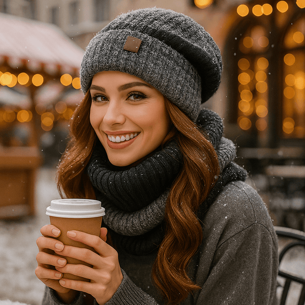 Weiche Wintermütze und Schal für Damen - Alvyn