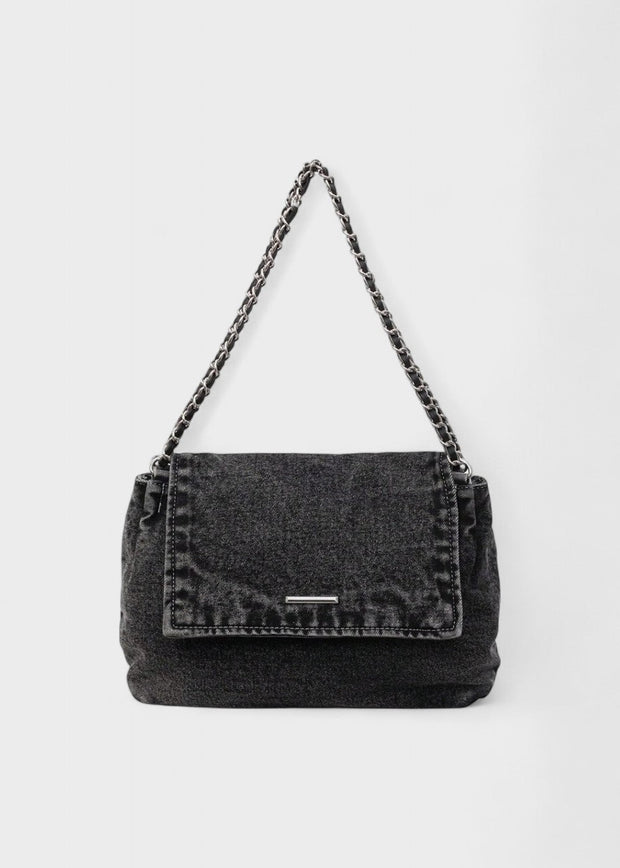 Metallische Kettentasche im urbanen Denim-Stil - Briseida