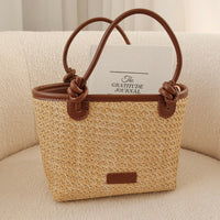 Nola Tropische Geflochtene Handtasche