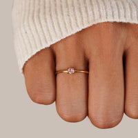 Damenring Mit Geburtsstein Oktober In Gold Von Anita Elegantes Minimalistisches Schmuckstück Für Damen