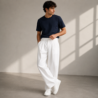 Herrenhose mit weitem Bein und Bundfalten – Jonathan