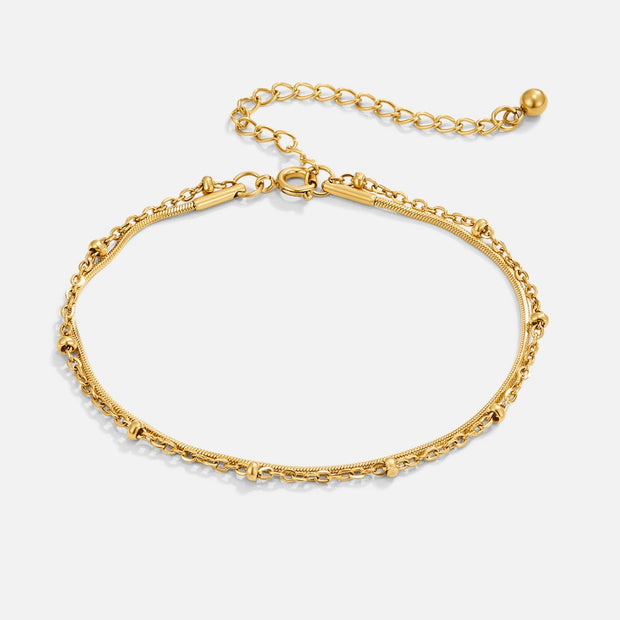 Doppelkettenarmband Für Damen Mit Subtilen Glanz Und Funkelnden Details Schmuckstück In Genf