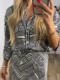 Camilla - Zweiteiliges bedrucktes Casual-Set