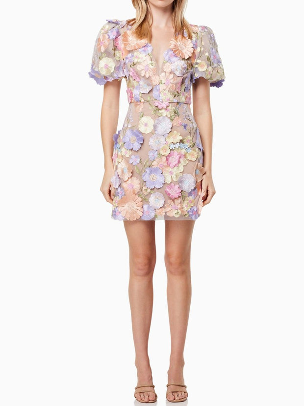 Flora - Pastellfarbenes Florales Kleid