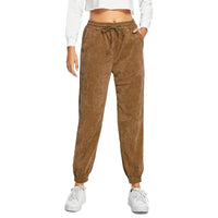Jayla - Cord-Haremshose mit hoher Taille und Kordelzug