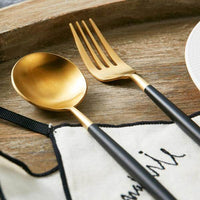 Modernes goldenes Besteckset – 24-teilig