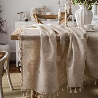 Tischdecke aus Naturleinen