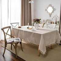 Tischdecke aus Naturleinen
