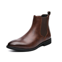 Herren Lederstiefelette mit seitlichem Gummizug - Heberto