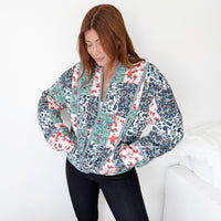 Hazel gesteppte Patchwork-Jacke