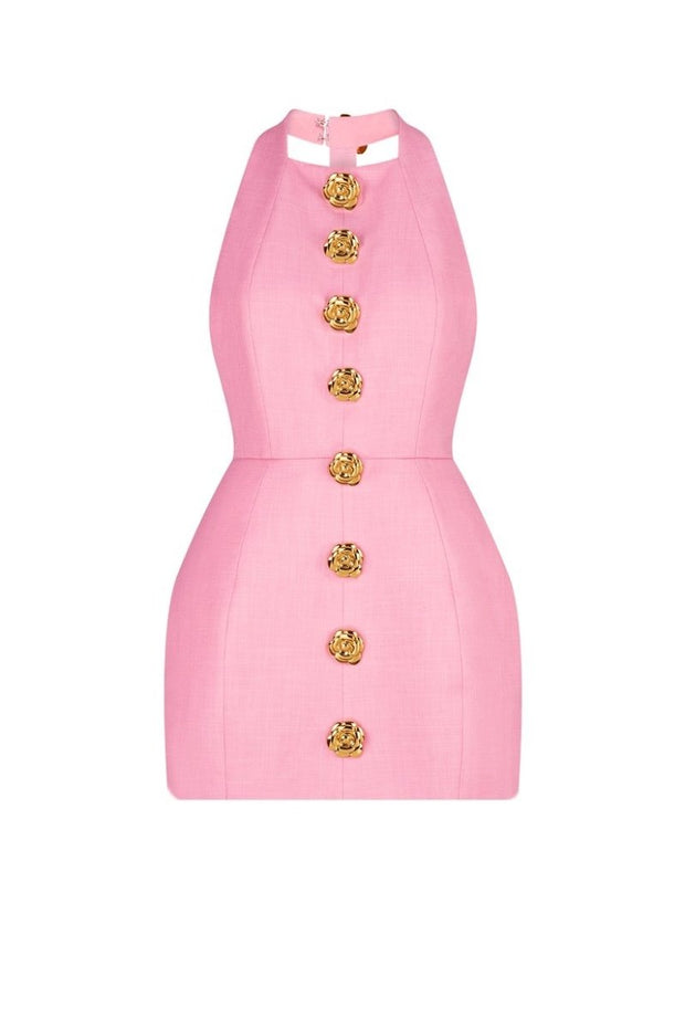 Rebecca - Rückenfreies Mini-Halterkleid