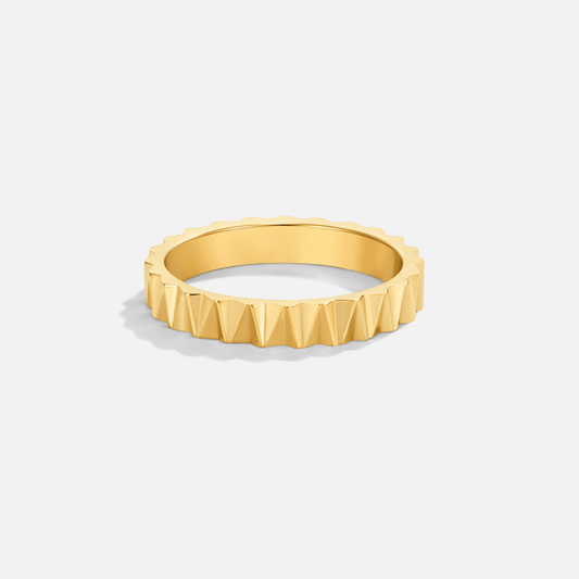 Goldring Für Damen Greta Modernes Architektonisches Design Glänzend Und Vielseitig