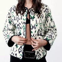 Steppjacke mit geometrischem Muster und lockerer Passform