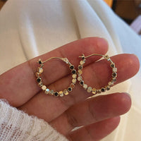 Ohrstecker Hoop Ohrringe Mit Glänzenden Kreisen Elegantes Leuchtendes Kreisdesign Celestine