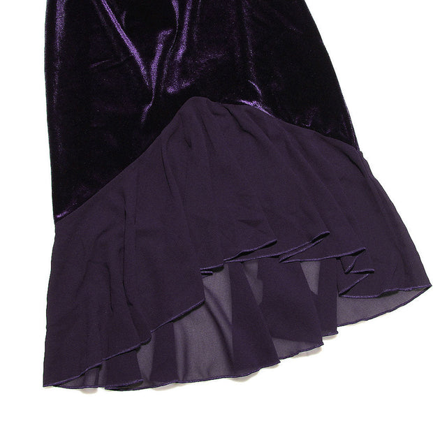 Clara - Sehr tief ausgeschnittenes Minikleid aus Samt mit Mesh-Einsätzen
