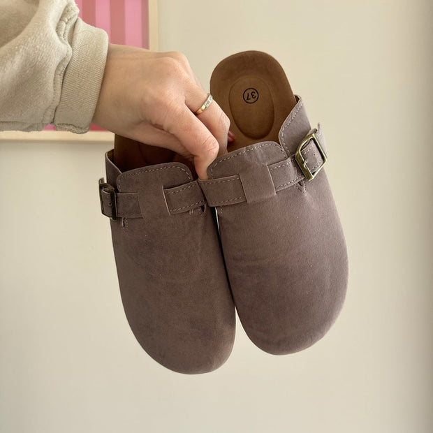Clogs in Wildleder-Optik