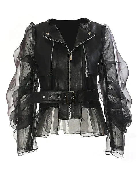 Lederjacke mit klassischer, vielseitiger Optik