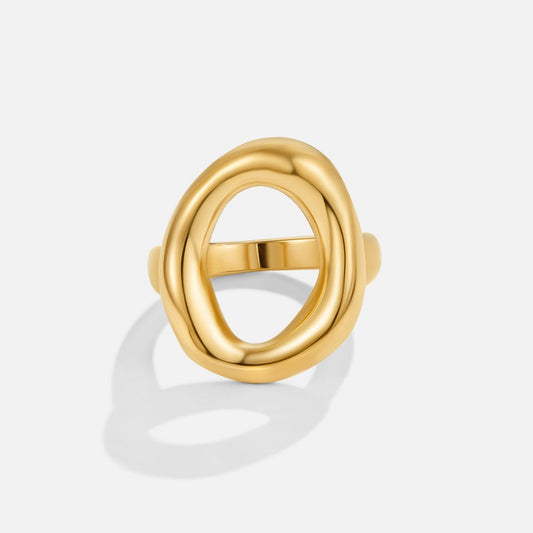 Damenring Aus Gold Zélia Modernes Minimalistisches Offenes Design Mit Geschwungener Rundung Und Intensivem Glanz