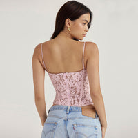 Olivia - Vintage-Korsett-Top aus Spitze und Satin